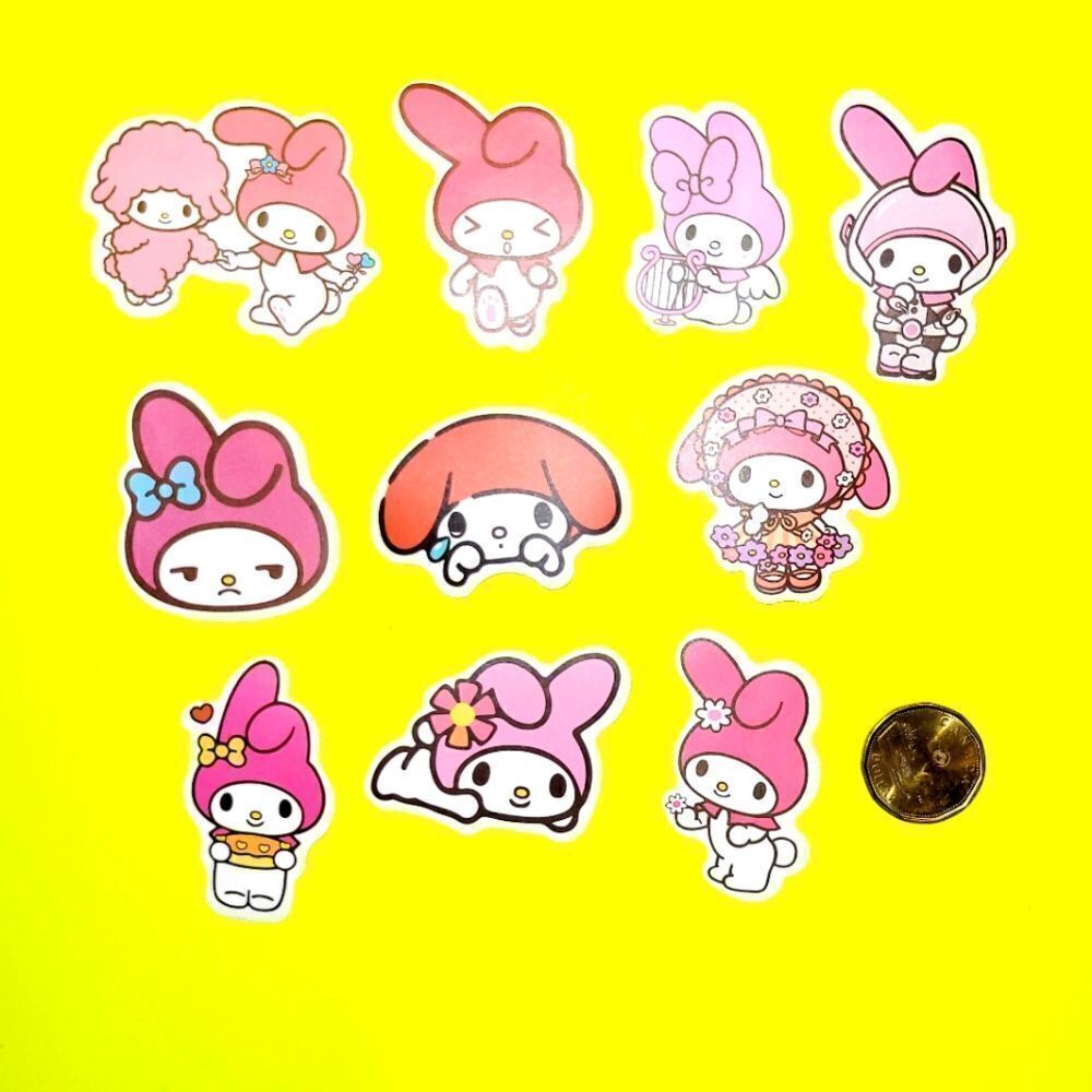 3/$20 Brand New 10x Waterproof Sanrio Melody Stickers #f